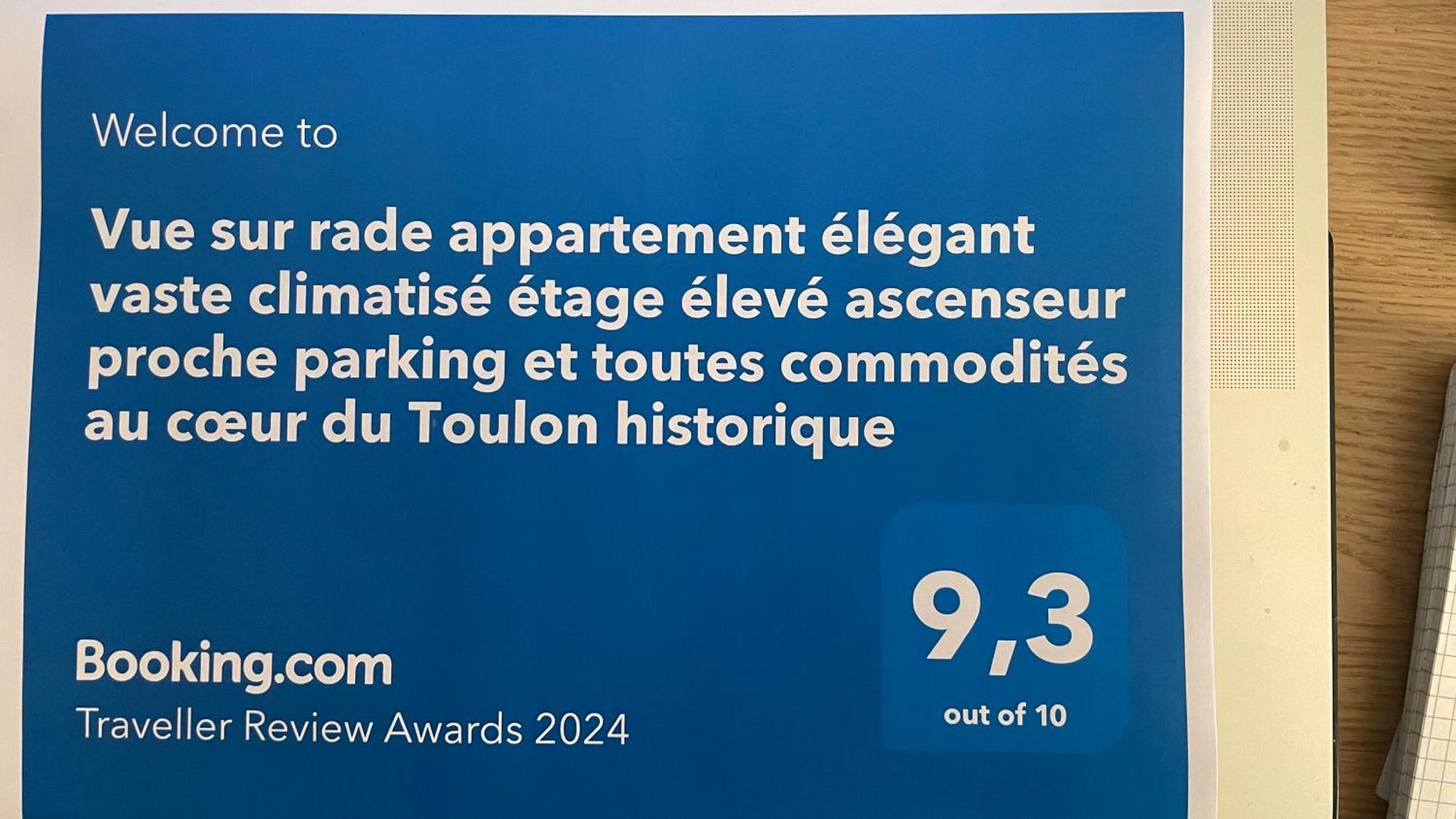 Vue Sur Rade Appartement Elegant Vaste Climatise Etage Eleve Ascenseur Proche Parking Et Toutes Commodites Au Coeur Du Toulon Historique Eksteriør billede